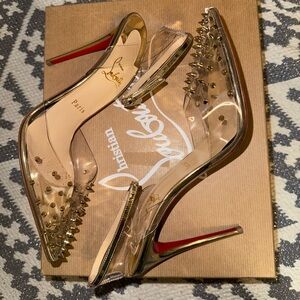 Christian Louboutin 100 mm Spikoo PVC heels